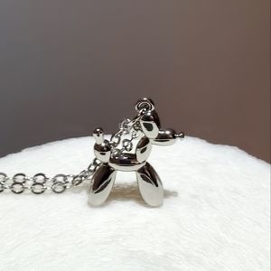 NEW Balloon Dog Silver Color Fashion Costume Necklace